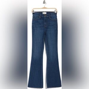 Frame Denim Le Easy Flare. Size 28. High rise, raw-hem.